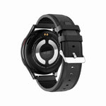 Smartwatch com Ecrã de 1,43 polegadas, Pulseira de Couro, Chamada Bluetooth, Suporte a ECG / Açúcar no Sangue Não Invasivo, Pulseira de Couro Preta, Pulseira de Couro Castanha