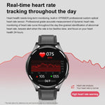 Smartwatch com Ecrã de 1,43 polegadas, Pulseira de Couro, Chamada Bluetooth, Suporte a ECG / Açúcar no Sangue Não Invasivo, Pulseira de Couro Preta, Pulseira de Couro Castanha