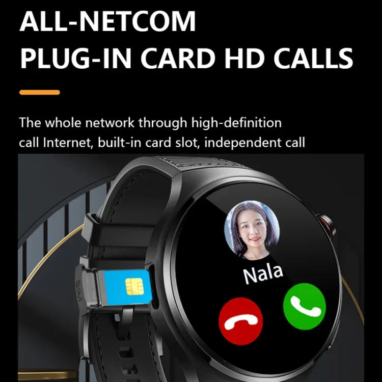 Smartwatch com Câmara Frontal de 1,53 polegadas, Suporte a Voz AI / Cartão SIM, 2GB+32GB
