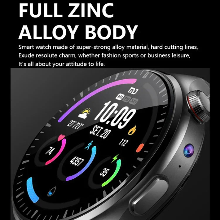 Smartwatch com Câmara Frontal de 1,53 polegadas, Suporte a Voz AI / Cartão SIM, 2GB+32GB