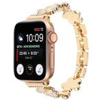 Pulseira de Relógio em Liga de Zinco com Flor de 5 Pétalas, Para Apple Watch SE 2023 44mm, Para Apple Watch SE 2023 40mm, Para Apple Watch Ultra 2 49mm, Para Apple Watch Series 9 45mm, Para Apple Watch Series 9 41mm, Para Apple Watch Ultra 49mm