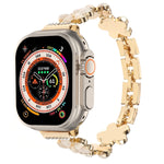 Pulseira de Relógio em Liga de Zinco com Flor de 5 Pétalas, Para Apple Watch SE 2023 44mm, Para Apple Watch SE 2023 40mm, Para Apple Watch Ultra 2 49mm, Para Apple Watch Series 9 45mm, Para Apple Watch Series 9 41mm, Para Apple Watch Ultra 49mm