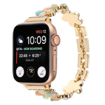 5-petaled Flower Zinc Alloy Chain Watch Band, For Apple Watch Series 4 44mm, For Apple Watch Series 4 40mm, For Apple Watch Series 3 38mm, For Apple Watch Series 3 42mm, For Apple Watch Series 2 42mm, For Apple Watch Series 2 38mm