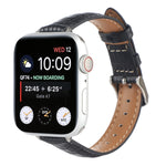 Pulseira de Relógio em Pele de Crocodilo Slim, Para Apple Watch Series 8 41mm, Para Apple Watch Series 8 45mm, Para Apple Watch SE 2022 40mm, Para Apple Watch SE 2022 44mm, Para Apple Watch Series 7 41mm, Para Apple Watch Series 7 45mm
