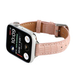 Slim Crocodile Leather Watch Band, For Apple Watch SE 40mm, For Apple Watch SE 44mm, For Apple Watch Series 6 40mm, For Apple Watch Series 6 44mm, For Apple Watch Series 5 44mm, For Apple Watch Series 5 40mm