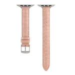 Pulseira de Relógio em Pele de Crocodilo Slim, Para Apple Watch Series 4 44mm, Para Apple Watch Series 4 40mm, Para Apple Watch Series 3 38mm, Para Apple Watch Series 3 42mm, Para Apple Watch Series 2 42mm, Para Apple Watch Series 2 38mm