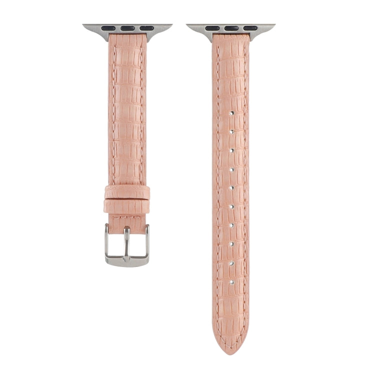 Pulseira de Relógio em Pele de Crocodilo Slim, Para Apple Watch Series 4 44mm, Para Apple Watch Series 4 40mm, Para Apple Watch Series 3 38mm, Para Apple Watch Series 3 42mm, Para Apple Watch Series 2 42mm, Para Apple Watch Series 2 38mm
