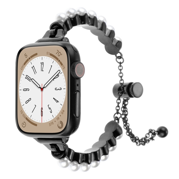 Pearl Bracelet Metal Watch Band, For Apple Watch SE 2023 44mm, For Apple Watch SE 2023 40mm, For Apple Watch Ultra 2 49mm, For Apple Watch Series 9 45mm, For Apple Watch Series 9 41mm, For Apple Watch Ultra 49mm, For Apple Watch Series 8 41mm          ...