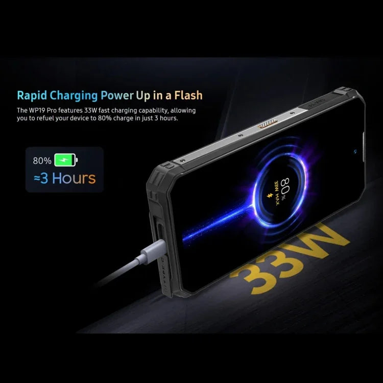 Oukitel WP19 Pro, 6,8 polegadas MediaTek Helio G99 Octa-core, NFC, Rede: 4G, WP19 Pro 8GB+256GB