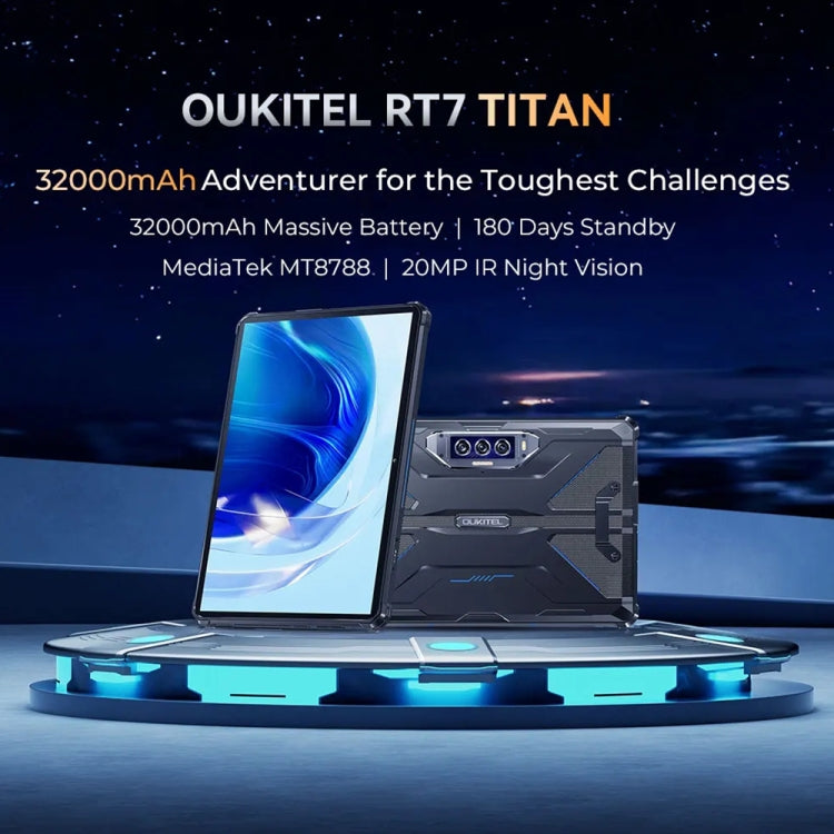 Tablet robusto OUKITEL RT7 TITAN 4G rede IP68/IP69K, 10,1 polegadas Android 13 MediaTek MT8788 Octa Core, suporte Dual SIM, ficha EU, RT7 4G 8GB+256GB
