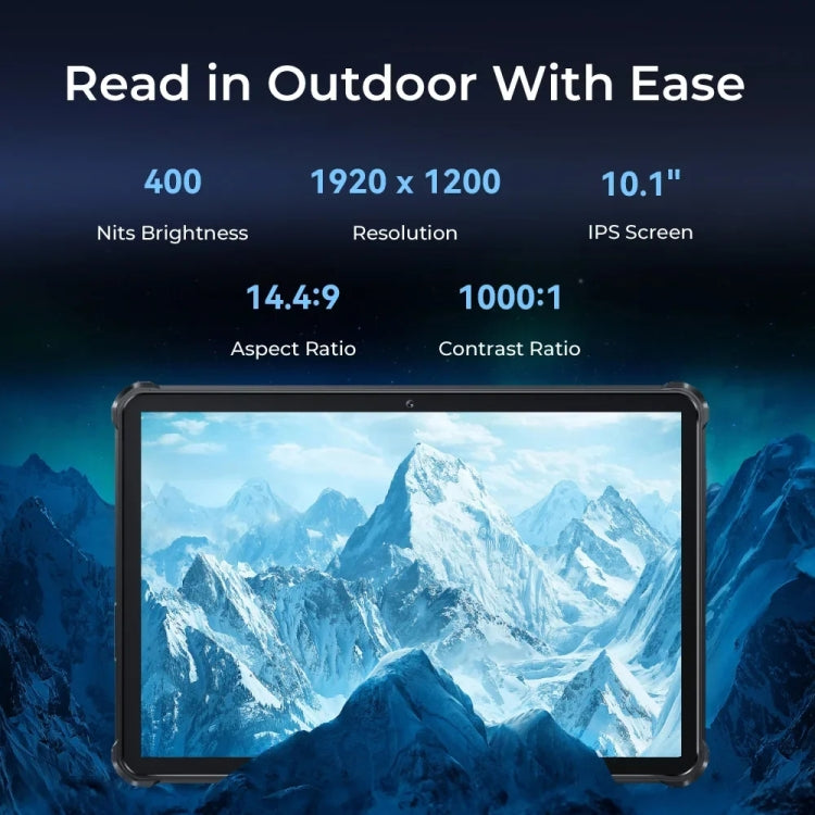 Tablet robusto OUKITEL RT7 TITAN 5G rede IP68/IP69K, 10,1 polegadas Android 15 MediaTek Dimensity 7050 Octa Core, suporte Dual SIM, ficha EU, RT7 5G 12GB+512GB