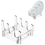 Suporte de Armazenamento de Pratos Removível em Acrílico Escorredor de Louça Multicamadas, 16,5 x 15,3 x 11,5cm, 21,6 x 15,3 x 12,5cm, 26,7 x 15,3 x 14cm