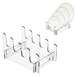 Suporte de Armazenamento de Pratos Removível em Acrílico Escorredor de Louça Multicamadas, 16,5 x 15,3 x 11,5cm, 21,6 x 15,3 x 12,5cm, 26,7 x 15,3 x 14cm