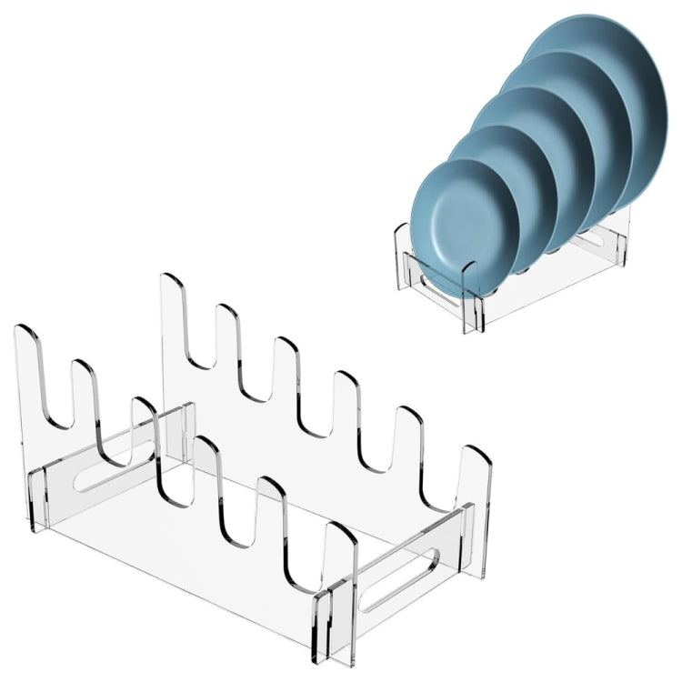 Suporte de Armazenamento de Pratos Removível em Acrílico Escorredor de Louça Multicamadas, 16,5 x 15,3 x 11,5cm, 21,6 x 15,3 x 12,5cm, 26,7 x 15,3 x 14cm
