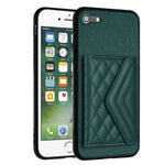 Capa de telemóvel com bolsa para cartões de textura rombica RFID com cordão longo, para iPhone SE 2022 / SE 2020, para iPhone 13 Pro Max, para iPhone 13 Pro, para iPhone 13, para iPhone 13 mini, para iPhone 12, para iPhone 12 Pro Max, para iPhone 12 Pro