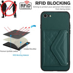 Capa de telemóvel com bolsa para cartões de textura rombica RFID com cordão longo, para iPhone SE 2022 / SE 2020, para iPhone 13 Pro Max, para iPhone 13 Pro, para iPhone 13, para iPhone 13 mini, para iPhone 12, para iPhone 12 Pro Max, para iPhone 12 Pro