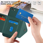 Capa de telemóvel com bolsa para cartões de textura rombica RFID com cordão longo, para iPhone SE 2022 / SE 2020, para iPhone 13 Pro Max, para iPhone 13 Pro, para iPhone 13, para iPhone 13 mini, para iPhone 12, para iPhone 12 Pro Max, para iPhone 12 Pro