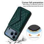 Capa de telemóvel com bolsa para cartões de textura rombica RFID com cordão longo, para iPhone 17 Pro Max, para iPhone 17 Pro, para iPhone 17, para iPhone Air, para iPhone 16 Pro Max, para iPhone 16 Pro, para iPhone 16 Plus, para iPhone 16