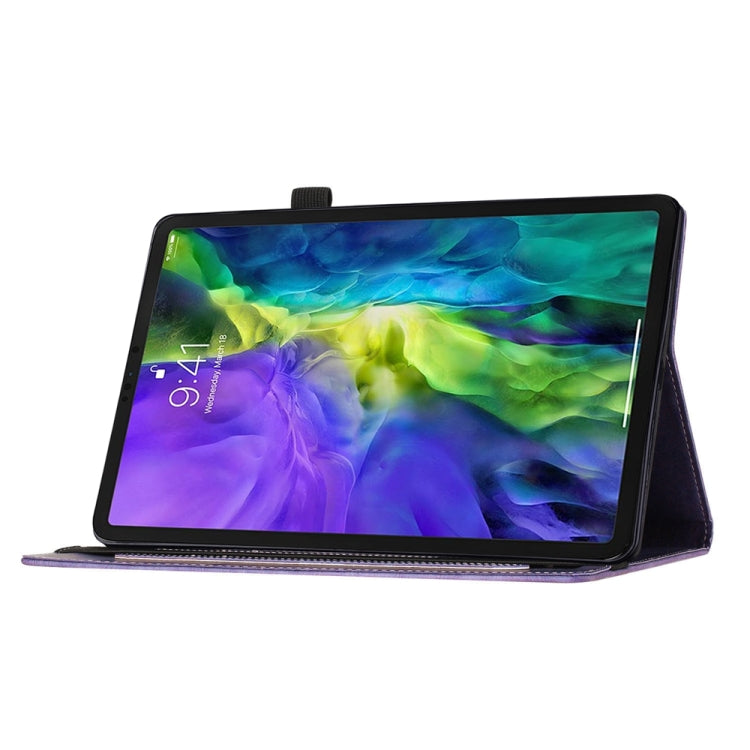 Capa para Tablet em Pele com Relevo de Gato Borboleta, Para iPad Air 13 2026 / 2025 / 2024, Para iPad Air 11 2026 / 2025 / 2024, Para iPad Pro 13 2025 / 2024, Para iPad Pro 11 2025 / 2024, Para iPad mini 2024 / 2021
