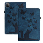 Capa para Tablet em Pele com Relevo de Gato Borboleta, Para iPad Air 13 2026 / 2025 / 2024, Para iPad Air 11 2026 / 2025 / 2024, Para iPad Pro 13 2025 / 2024, Para iPad Pro 11 2025 / 2024, Para iPad mini 2024 / 2021