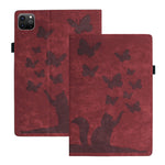 Capa para Tablet em Pele com Relevo de Gato Borboleta, Para iPad Air 13 2026 / 2025 / 2024, Para iPad Air 11 2026 / 2025 / 2024, Para iPad Pro 13 2025 / 2024, Para iPad Pro 11 2025 / 2024, Para iPad mini 2024 / 2021
