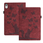 Capa para Tablet em Pele com Relevo de Gato Borboleta, Para iPad Air 13 2026 / 2025 / 2024, Para iPad Air 11 2026 / 2025 / 2024, Para iPad Pro 13 2025 / 2024, Para iPad Pro 11 2025 / 2024, Para iPad mini 2024 / 2021
