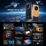 Ulefone Armor 23 Ultra Rugged Phone, 6,78 polegadas Android 13 MediaTek Dimensity 8020 Octa Core até 2,6GHz, Rede: 5G, NFC, OTG, Mensagens por satélite, 12GB+512GB