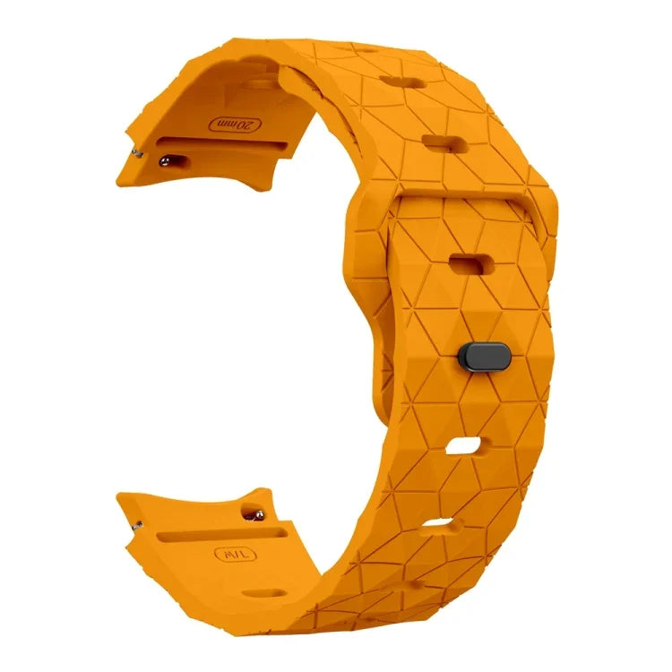 Pulseira de Silicone com Fecho Reversível e Padrão de Futebol, Para Samsung Galaxy Watch 6 / 6 Classic