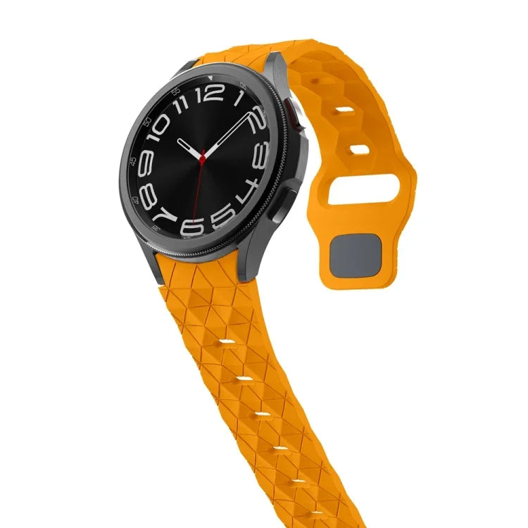 Pulseira de Silicone com Fecho Reversível e Padrão de Futebol, Para Samsung Galaxy Watch 6 / 6 Classic