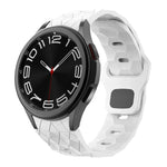 Pulseira de Silicone com Fecho Reversível e Padrão de Futebol, Para Samsung Galaxy Watch 6 / 6 Classic