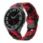 Pulseira de Silicone com Fecho Reversível e Padrão de Futebol, Para Samsung Galaxy Watch 6 / 6 Classic