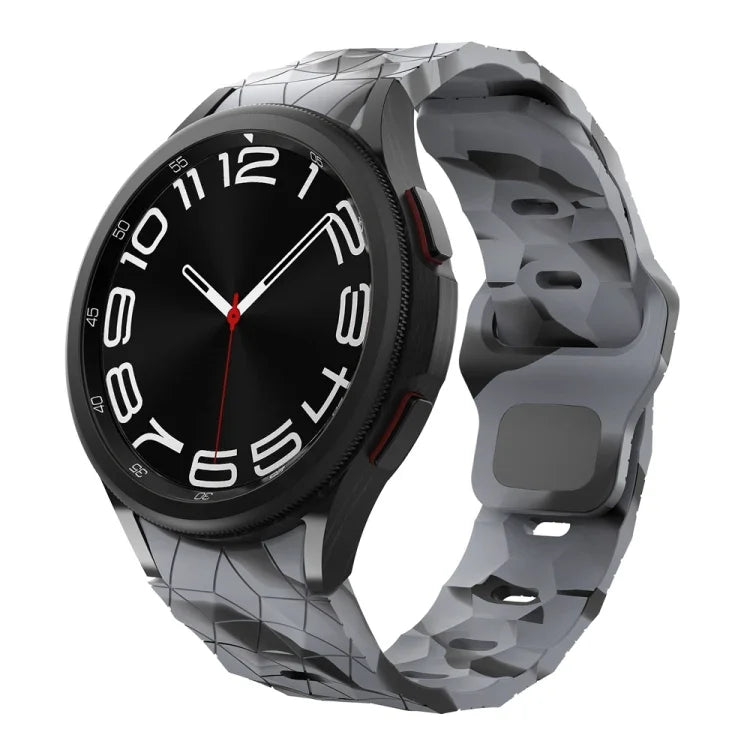 Pulseira de Silicone com Fecho Reversível e Padrão de Futebol, Para Samsung Galaxy Watch 6 / 6 Classic