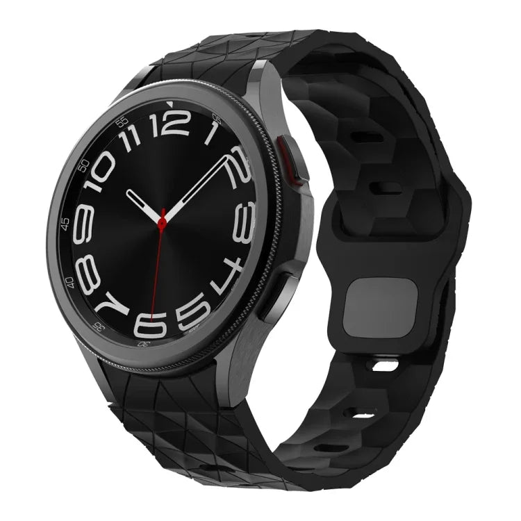 Pulseira de Silicone com Fecho Reversível e Padrão de Futebol, Para Samsung Galaxy Watch 6 / 6 Classic