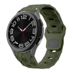 Pulseira de Silicone com Fecho Reversível e Padrão de Futebol, Para Samsung Galaxy Watch 6 / 6 Classic