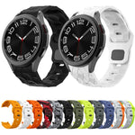Pulseira de Silicone com Fecho Reversível e Padrão de Futebol, Para Samsung Galaxy Watch 6 / 6 Classic