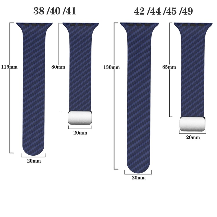 Correia de relógio com fivela magnética prateada em fibra de carbono, para Apple Watch Series 9 45mm, para Apple Watch Series 9 41mm, para Apple Watch Ultra 49mm