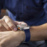 Correia de relógio com fivela magnética prateada em fibra de carbono, para Apple Watch Series 9 45mm, para Apple Watch Series 9 41mm, para Apple Watch Ultra 49mm