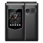 HAMTOD T8 4G Telefone Flip, 2,8 polegadas + 1,77 polegadas, VoLTE, BT, SOS, OTG, Versão UE