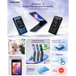 HAMTOD T8 4G Telefone Flip, 2,8 polegadas + 1,77 polegadas, VoLTE, BT, SOS, OTG, Versão UE