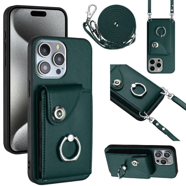 Capa de telemóvel com bolsa para cartões e suporte de anel com cordão longo, para iPhone 12 Pro, para iPhone 12 mini, para iPhone 11 Pro Max, para iPhone 11, para iPhone 11 Pro, para iPhone X / XS, para iPhone XR, para iPhone XS Max