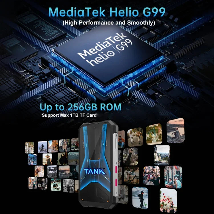 Unihertz Tank mini 1 / 8849, Câmara 100MP, 4,3 polegadas Android 13 Helio G99 Octa Core, Rede: 4G, Tank mini 1 8GB+256GB