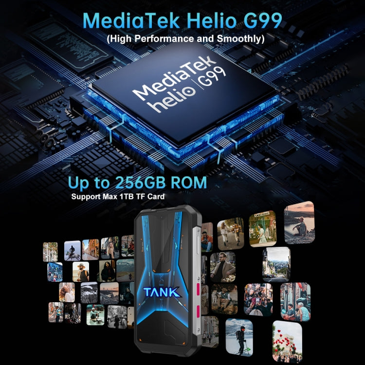 Unihertz Tank mini 1 / 8849, Câmara 100MP, 4,3 polegadas Android 13 Helio G99 Octa Core, Rede: 4G, Tank mini 1 8GB+256GB