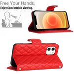 Capa de telemóvel em pele com textura rombica e flip com cordão, para iPhone 11, iPhone 11 Pro, iPhone XS / X, iPhone XR, iPhone XS Max, iPhone 8 Plus / 7 Plus / 6s Plus