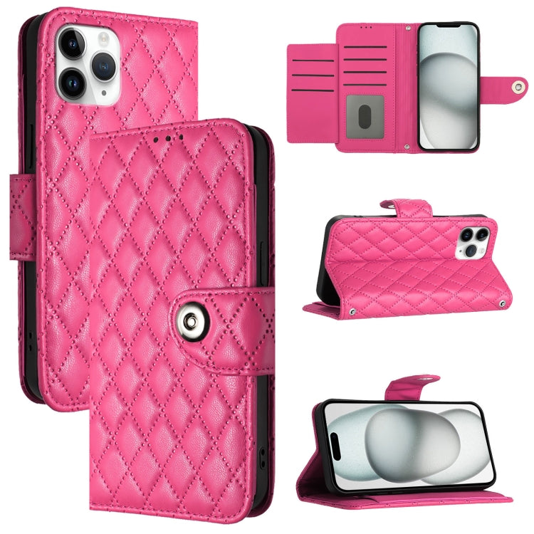 Capa de telemóvel em pele com textura rombica e flip com cordão, para iPhone 11, iPhone 11 Pro, iPhone XS / X, iPhone XR, iPhone XS Max, iPhone 8 Plus / 7 Plus / 6s Plus