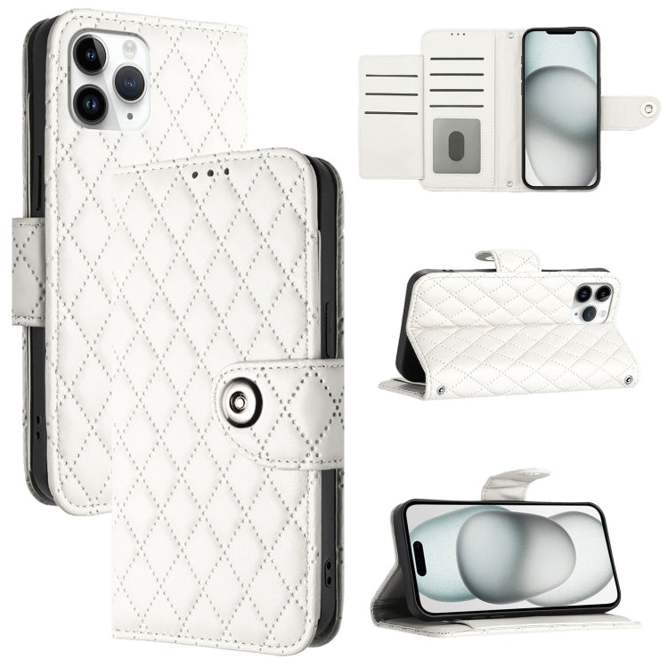 Capa de telemóvel em pele com textura rombica e flip com cordão, para iPhone 11, iPhone 11 Pro, iPhone XS / X, iPhone XR, iPhone XS Max, iPhone 8 Plus / 7 Plus / 6s Plus