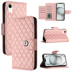 Capa de telemóvel em pele com textura rombica e flip com cordão, para iPhone 11, iPhone 11 Pro, iPhone XS / X, iPhone XR, iPhone XS Max, iPhone 8 Plus / 7 Plus / 6s Plus