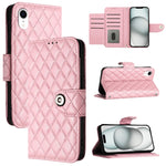 Capa de telemóvel em pele com textura rombica e flip com cordão, para iPhone 11, iPhone 11 Pro, iPhone XS / X, iPhone XR, iPhone XS Max, iPhone 8 Plus / 7 Plus / 6s Plus