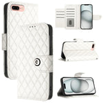 Capa de telemóvel em pele com textura rombica e flip com cordão, para iPhone 11, iPhone 11 Pro, iPhone XS / X, iPhone XR, iPhone XS Max, iPhone 8 Plus / 7 Plus / 6s Plus
