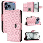 Capa de telemóvel de couro com textura rombica e flip com cordão, para iPhone 17 Pro Max, para iPhone 17 Pro, para iPhone 17, para iPhone Air, para iPhone SE 2024, para iPhone 16 Pro Max, para iPhone 16 Pro, para iPhone 16 Plus