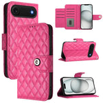 Capa de telemóvel de couro com textura rombica e flip com cordão, para iPhone 17 Pro Max, para iPhone 17 Pro, para iPhone 17, para iPhone Air, para iPhone SE 2024, para iPhone 16 Pro Max, para iPhone 16 Pro, para iPhone 16 Plus